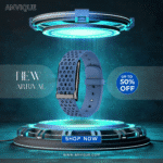 Anvique Smart Fitness Bands Blue Silicone, Smart fitness band, q2 tracker
